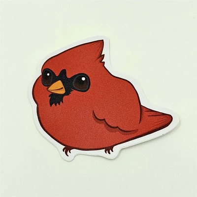 Chubby Cardinal Vinyl Sticker