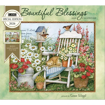 Bountiful Blessings 2026 Deluxe Special Edition Wall Calendar with Print