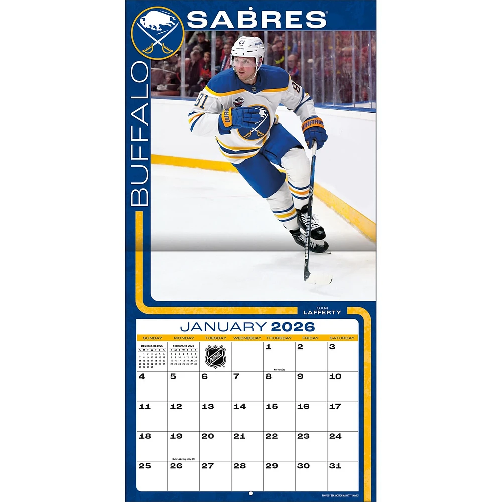 NHL Buffalo Sabres 2026 Wall Calendar