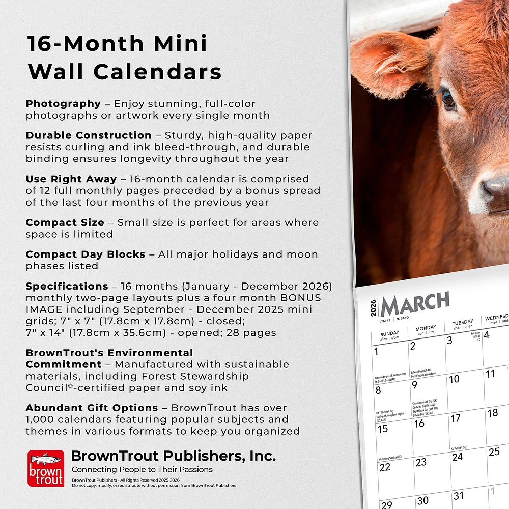 Baby Moo Moos 2026 Mini Calendar - Online Exclusive