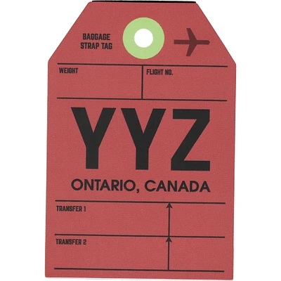 YYZ Luggage Tag Vinyl Sticker