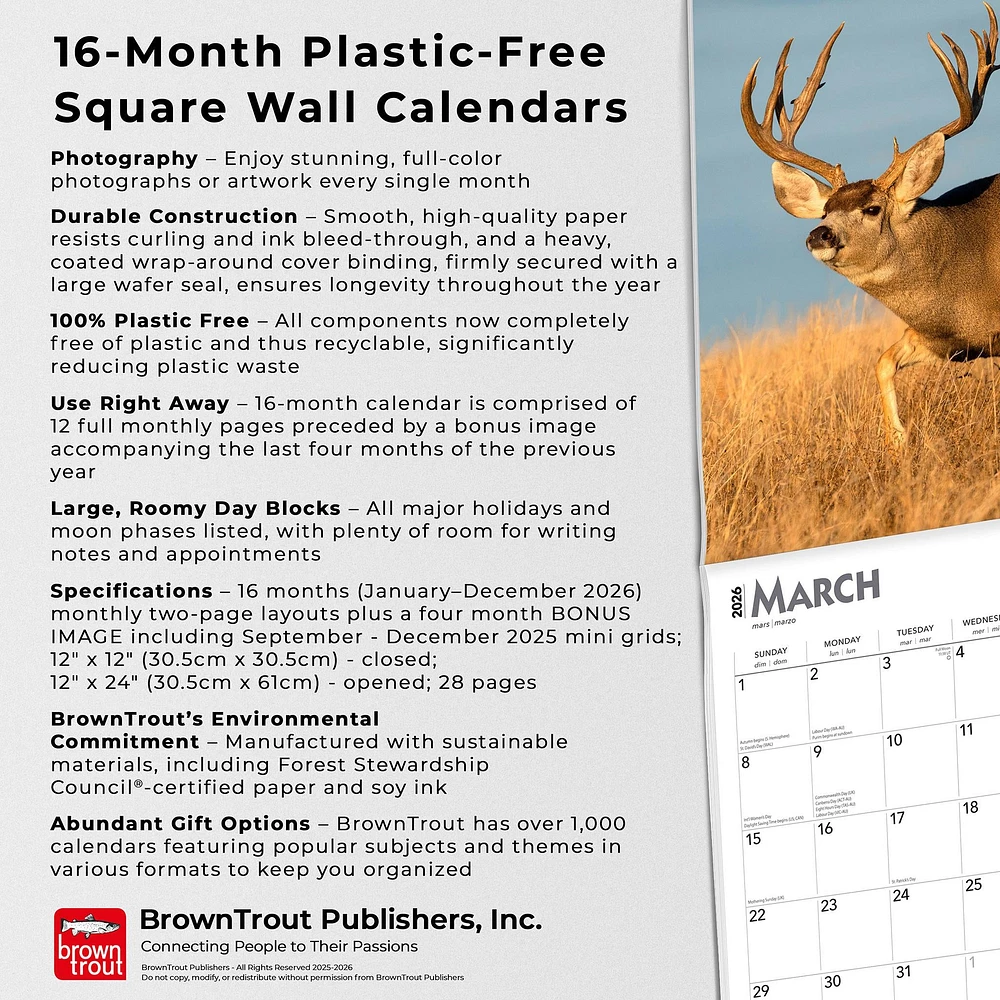 Monster Bucks 2026 Wall Calendar - Online Exclusive