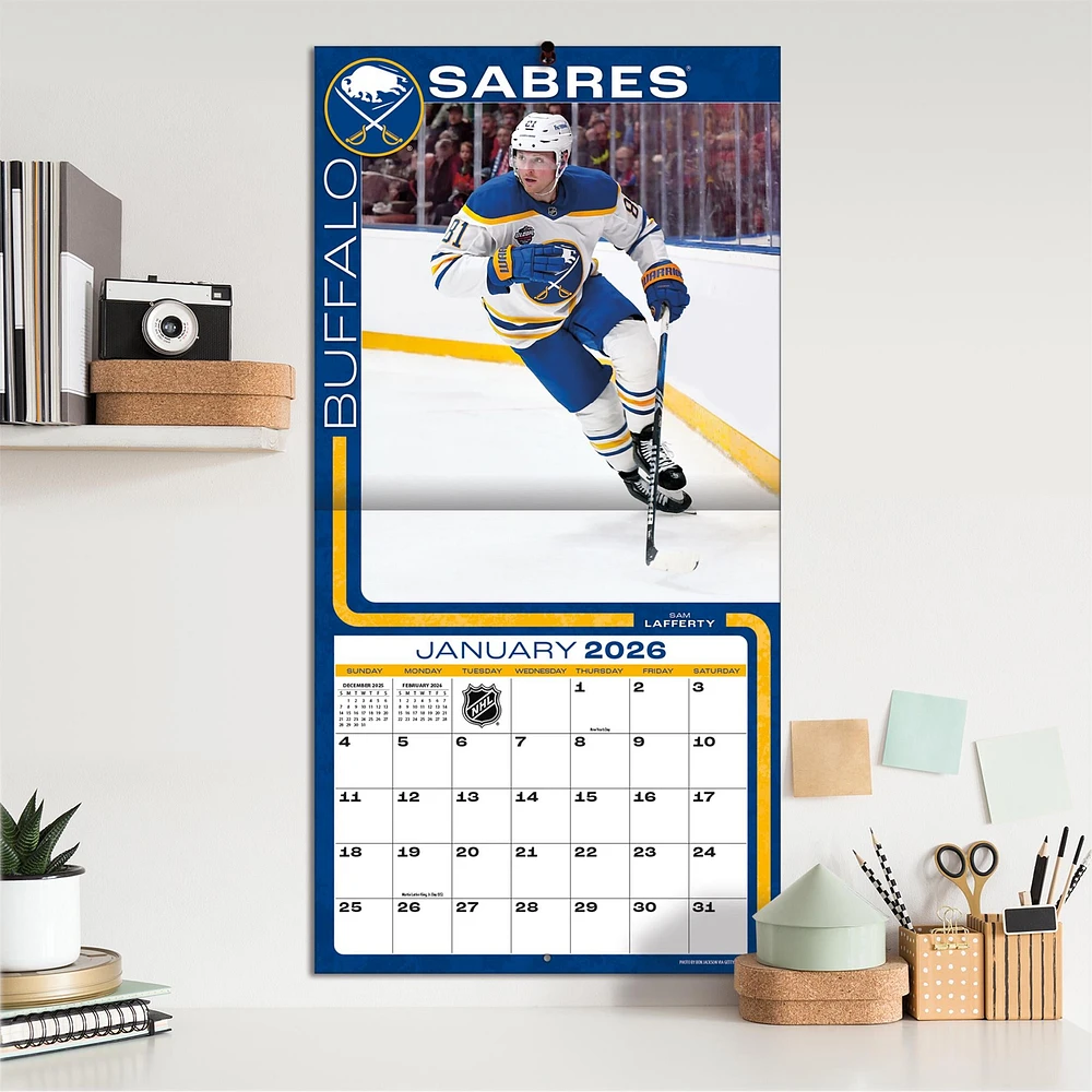 NHL Buffalo Sabres 2026 Wall Calendar