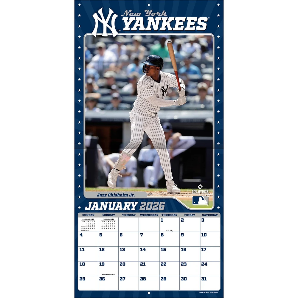 MLB New York Yankees 2026 Wall Calendar