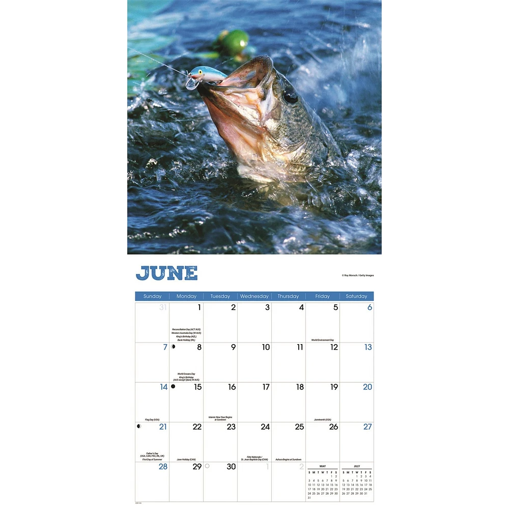 Bass 2026 Wall Calendar