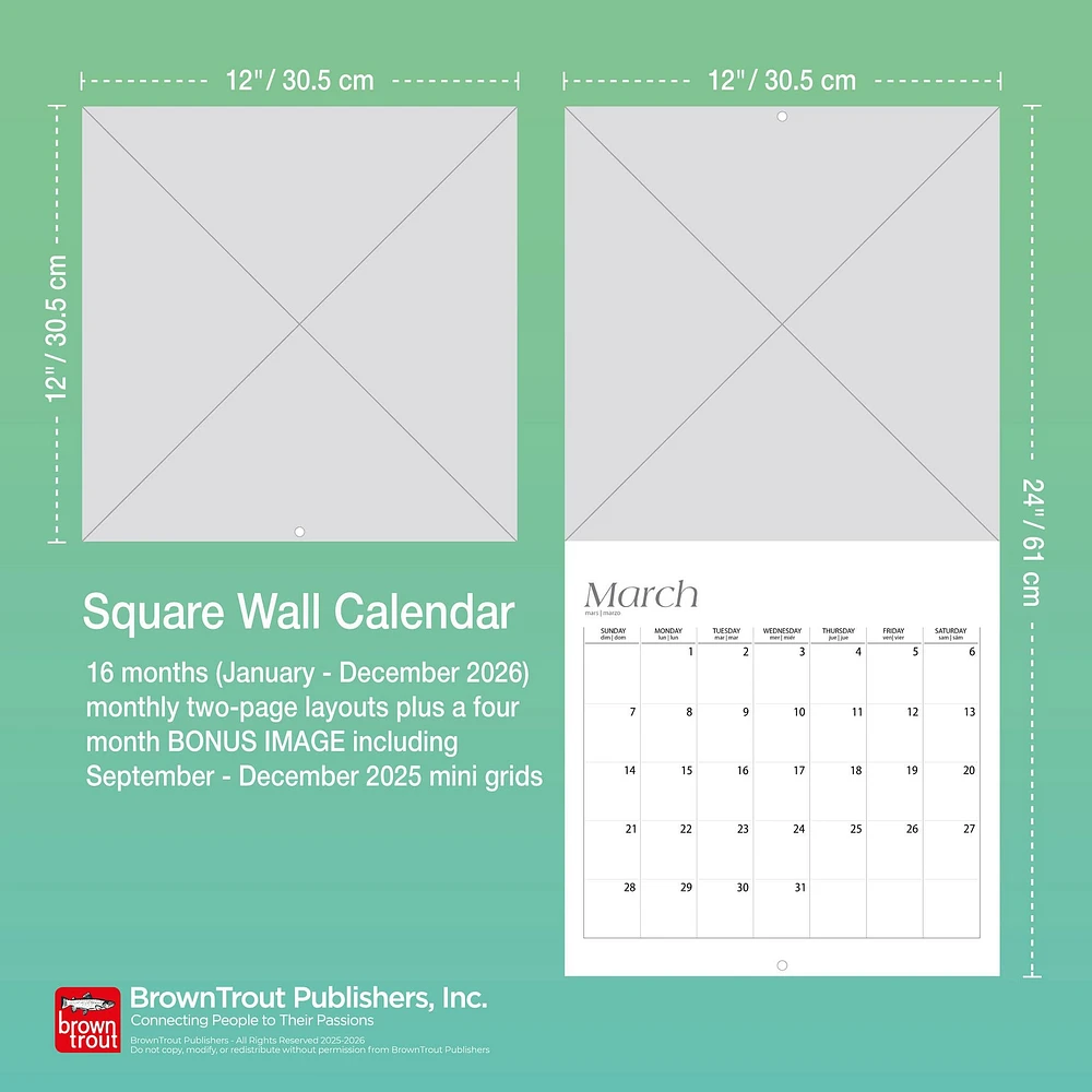 Dodge Ram Trucks 2026 Wall Calendar