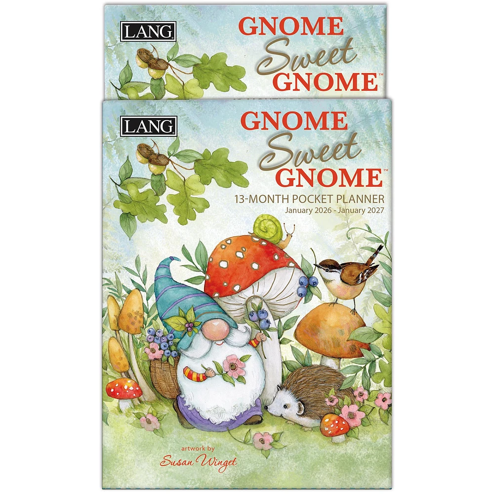 Gnome Sweet Gnome 2026 Monthly Pocket Planner