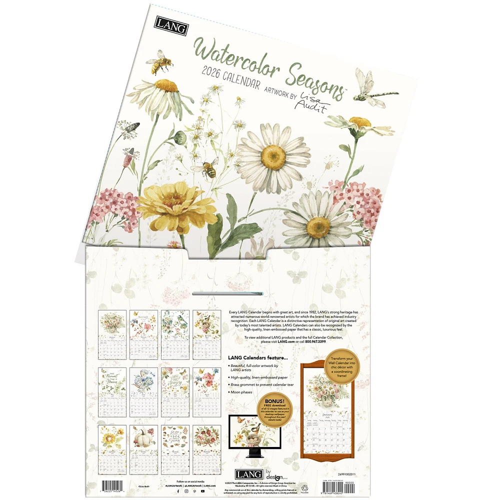 Watercolor Seasons 2026 Wall Calendar - Online Exclusive