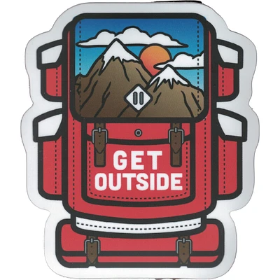 Get Outside Backpack Vinyl Sticker