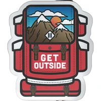 Get Outside Backpack Vinyl Sticker