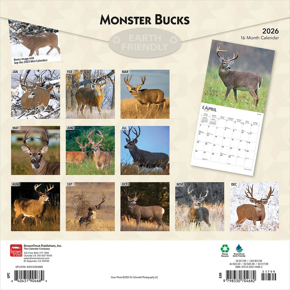Monster Bucks 2026 Wall Calendar - Online Exclusive