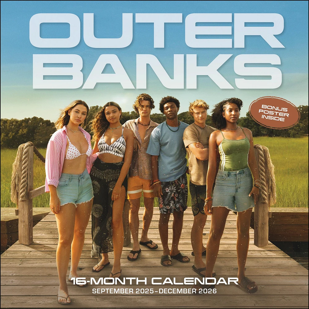 Outer Banks with Poster 2026 Deluxe Wall Calendar