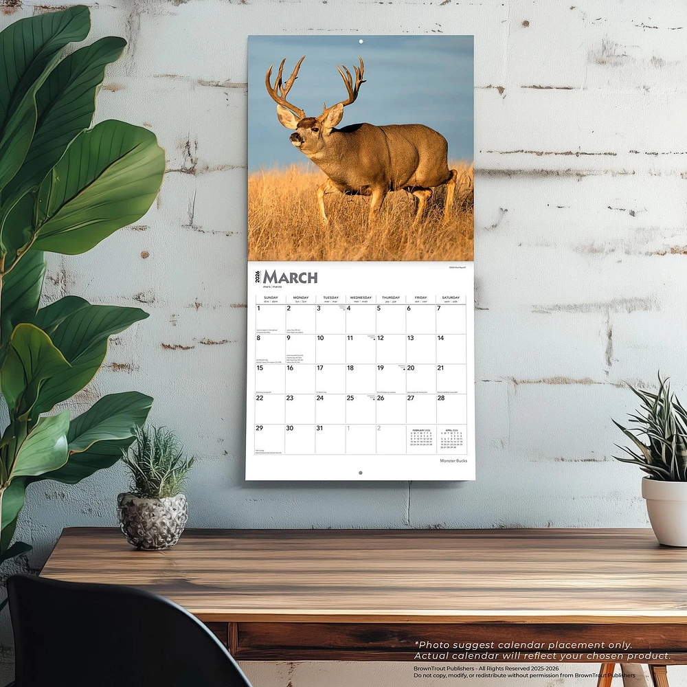 Monster Bucks 2026 Wall Calendar - Online Exclusive