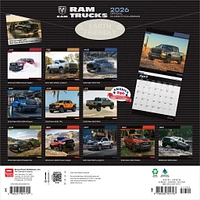 Dodge Ram Trucks 2026 Wall Calendar