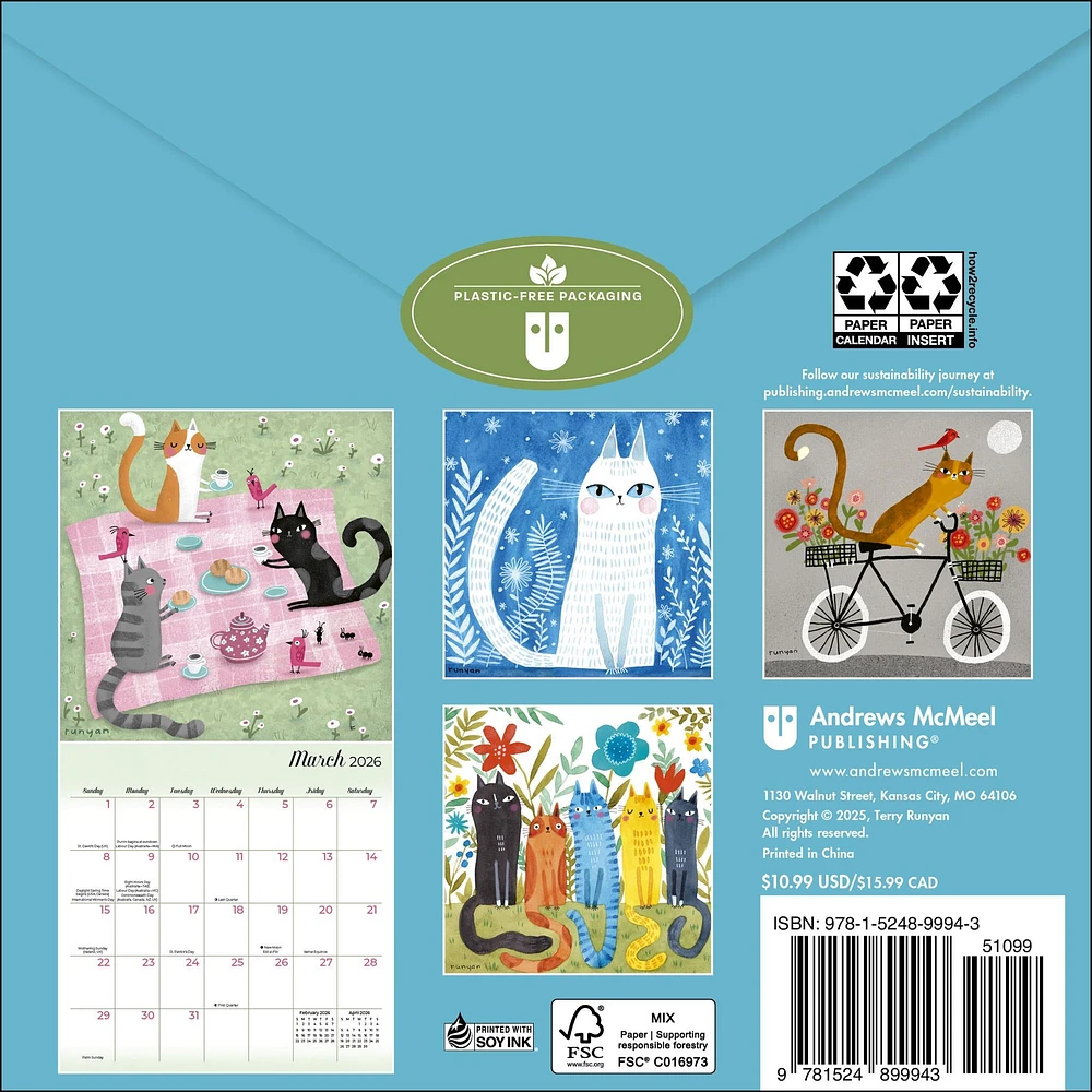Feline 2026 Mini Calendar