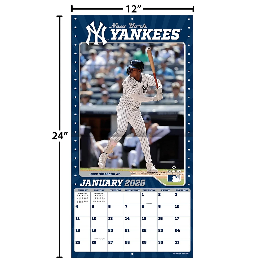 MLB New York Yankees 2026 Wall Calendar