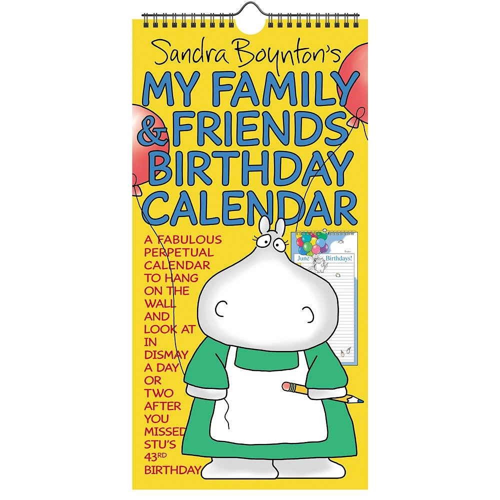 My Family and Friends Birthday (Undated) Slim Calendar