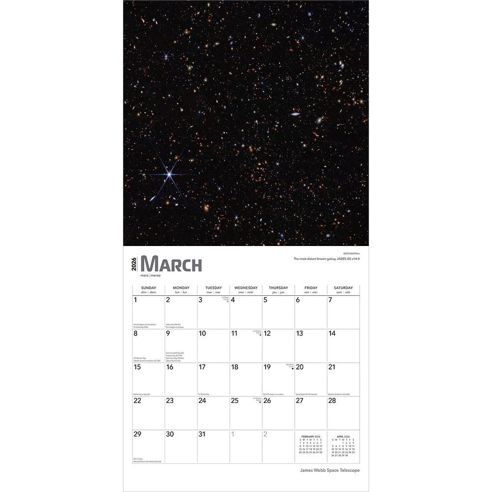 James Webb Space Telescope 2026 Wall Calendar - Online Exclusive