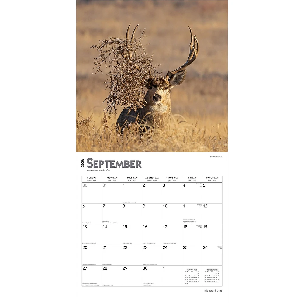 Monster Bucks 2026 Wall Calendar - Online Exclusive