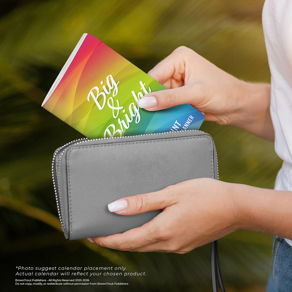 Big And Bright Large Print 2026 2 Yr Pocket Planner Calendar - Online Only