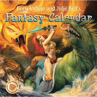 Boris Vallejo And Julie Bells Fantasy 2026 Wall Calendar