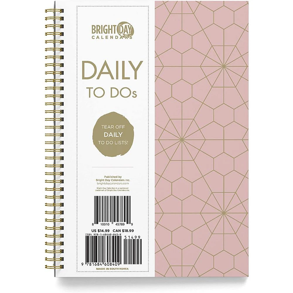 Rose Gold To Do List Undated Engagement Calendar - Online Only