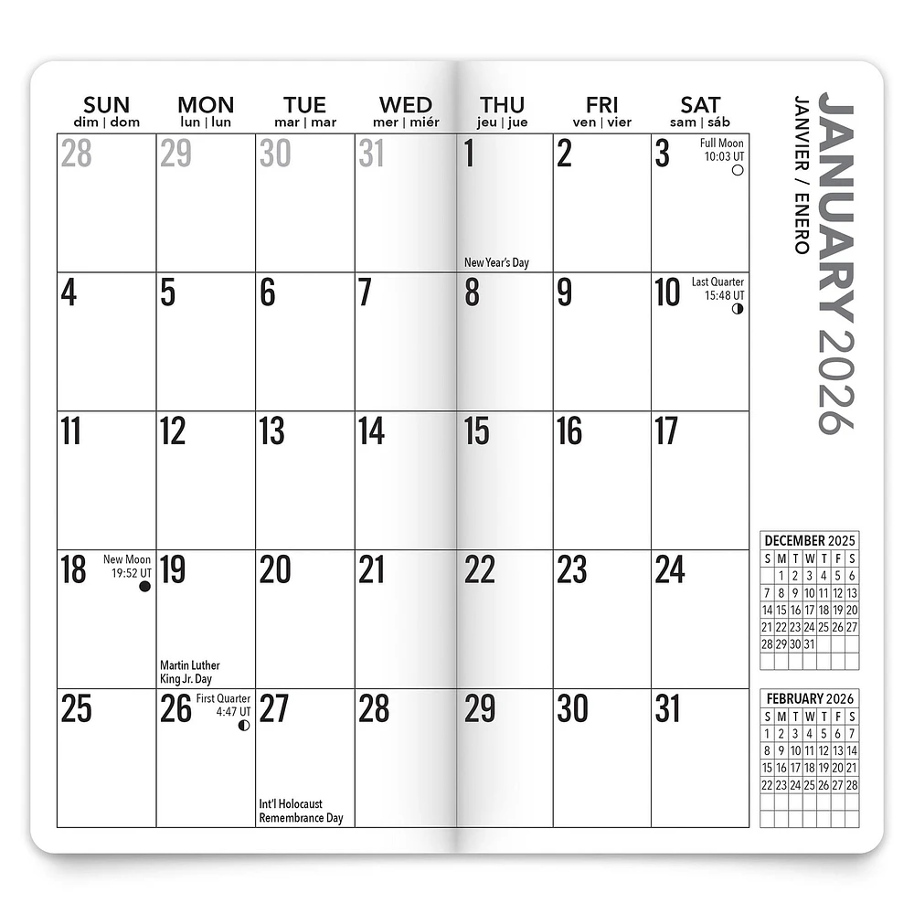 Big And Bright Large Print 2026 2 Yr Pocket Planner Calendar - Online Only