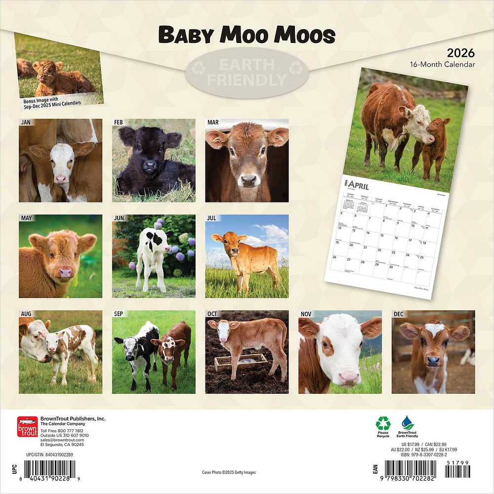 Baby Moo Moos 2026 Wall Calendar - Online Exclusive