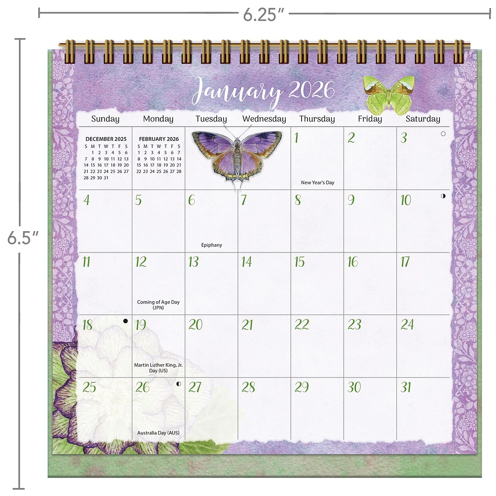 Butterflies 2026 Easel Calendar - Online Exclusive