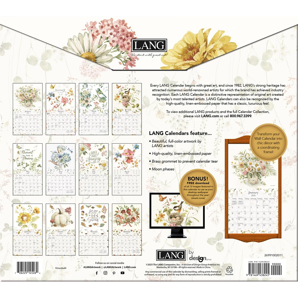 Watercolor Seasons 2026 Wall Calendar - Online Exclusive