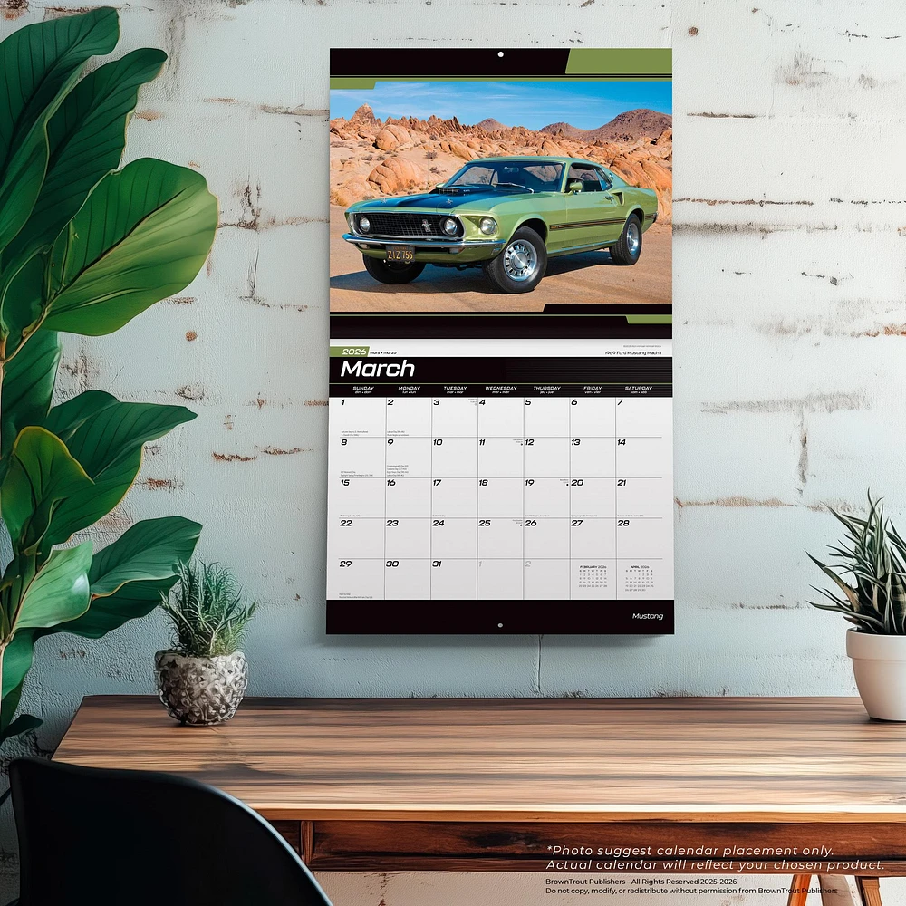 Mustang 2026 Wall Calendar