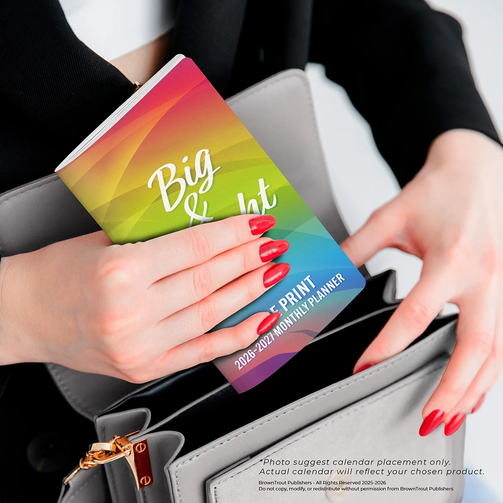 Big And Bright Large Print 2026 2 Yr Pocket Planner Calendar - Online Only