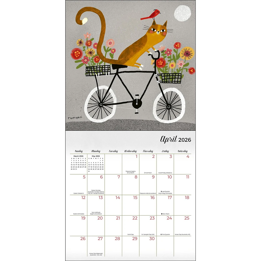 Feline 2026 Mini Calendar