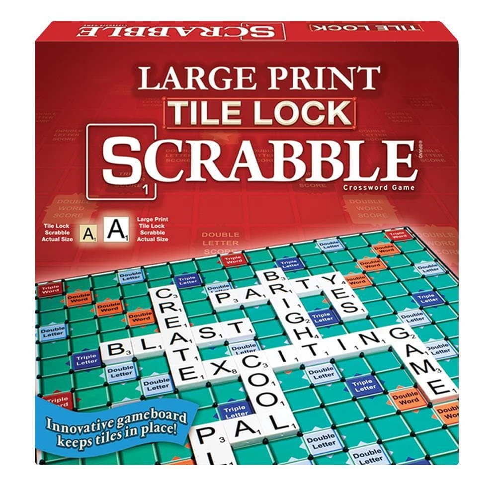Large Print Tile Lock Scrabble