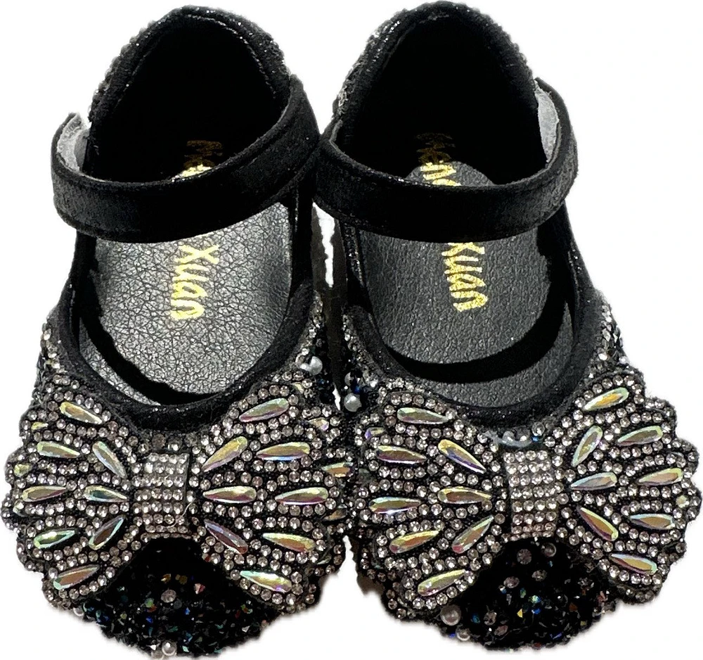 Black Shoes with Bow Butterfly