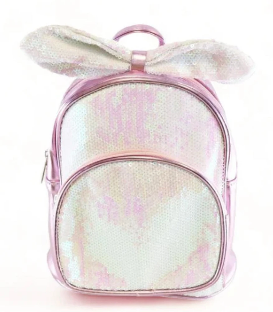 Bowtie Sequin Backpack - Pink
