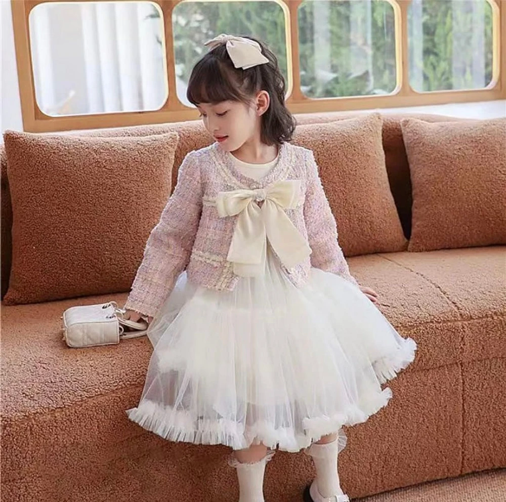 Beige tweed Dress