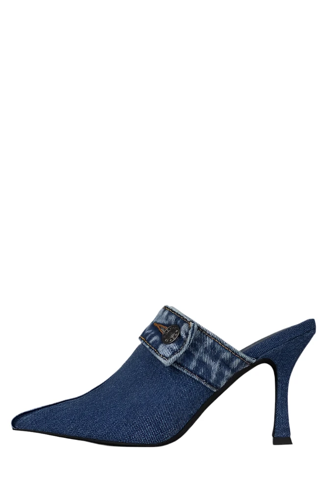 JEFFREY CAMPBELL: BLUE DENIM HEELS