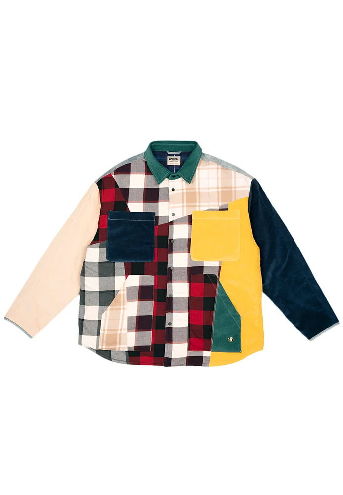 ALPHASTYLE: DUBHE PATCHWORK SHIRT