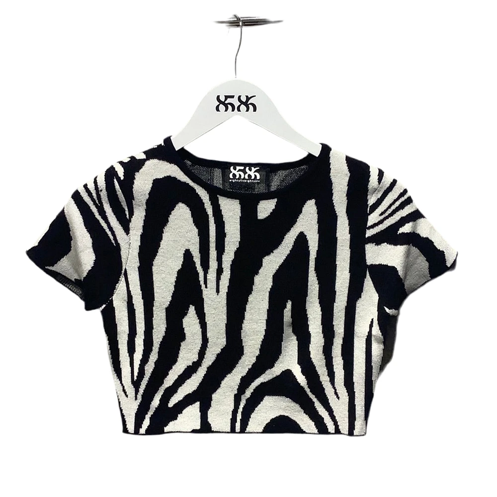 8586: ZEBRA PRINT CROP TOP