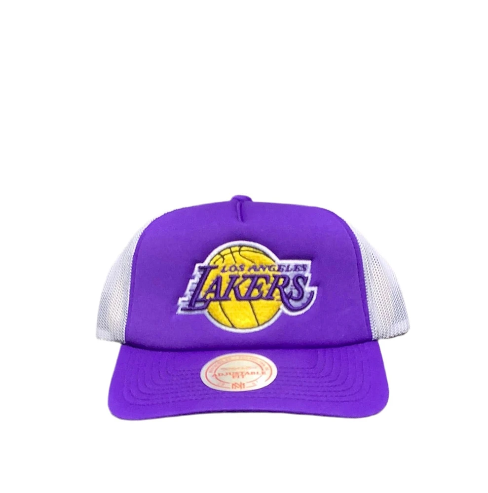 MITCHELL & NESS: NBA OFF THE BACKBOARD TRUCKER HAT -LAKERS