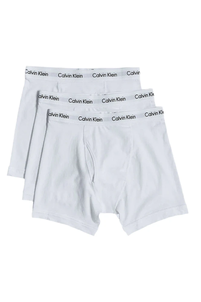 CALVIN KLEIN UNDERWEAR: WHITE BOXER BRIEF 3 PACK