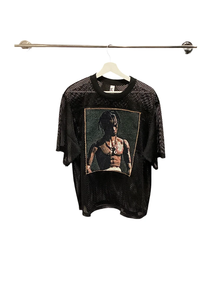 ANGEL GENTLE: TAPESTRY TRAVIS SCOTT MESH TOP