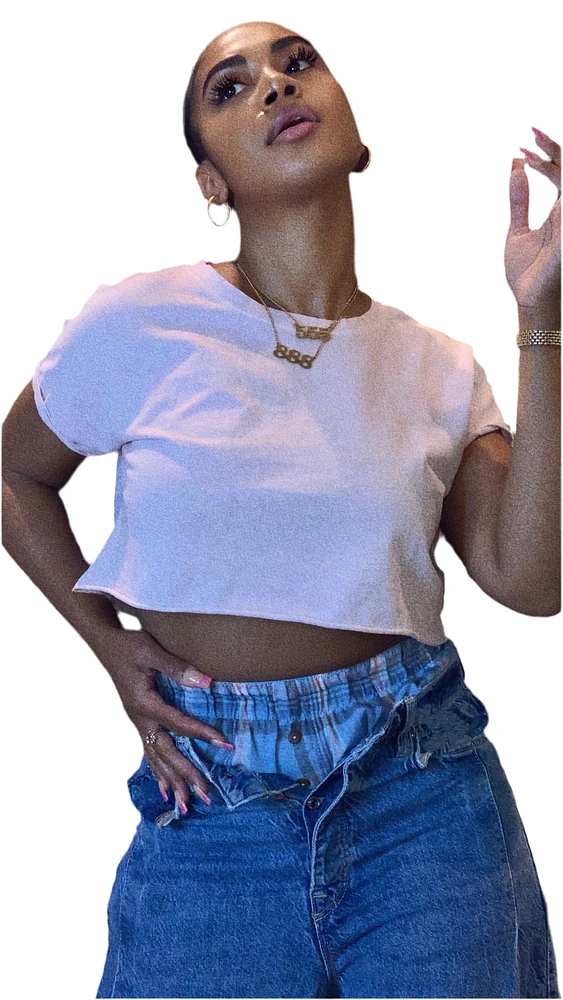 8586: GARMENT DYED CROPPED TEE