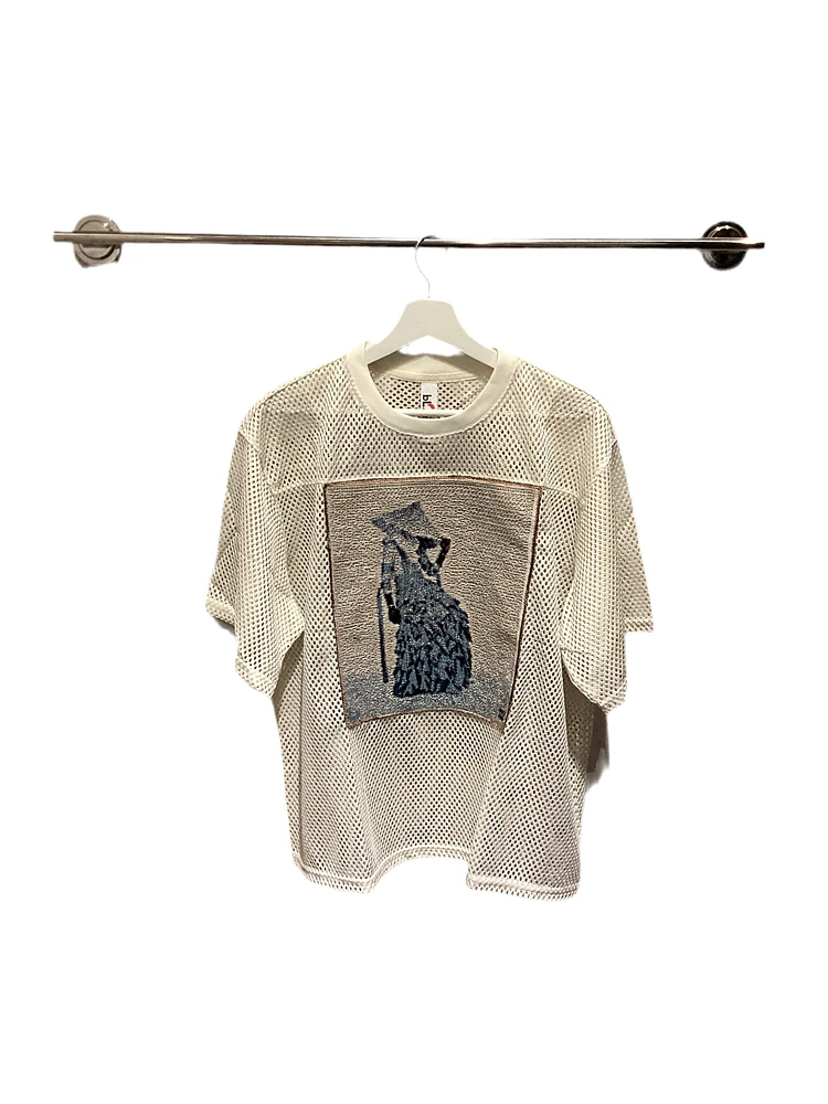 ANGEL GENTLE: TAPESTRY YOUNG THUG MESH TOP