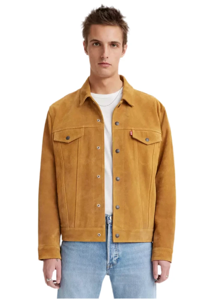 LEVIS PREMIUM: TAN SUEDE JACKET