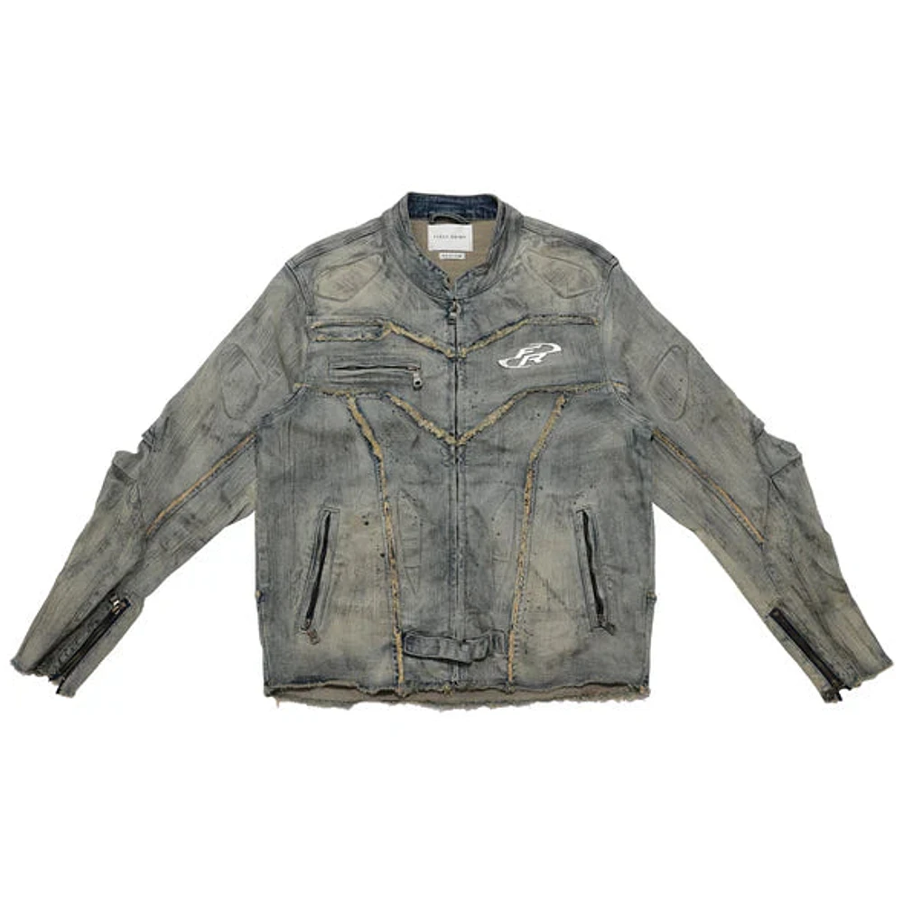 FIRST ROW: MOTOR RACING Y2K DENIM JACKET