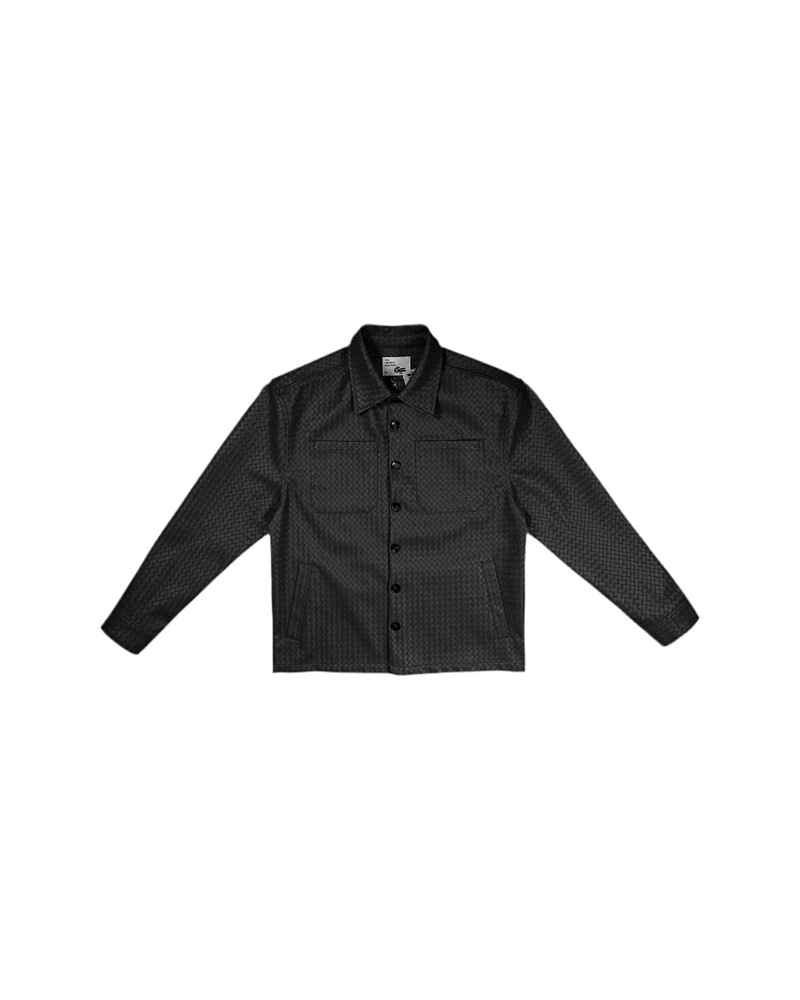 EPTM: MATEO WOVEN FAUX LEATHER SHIRT JACKET