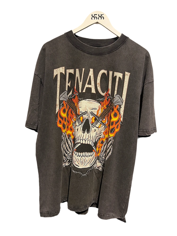 TANACITI STUDIOS: FLAMING SWORDS SKULL TEE