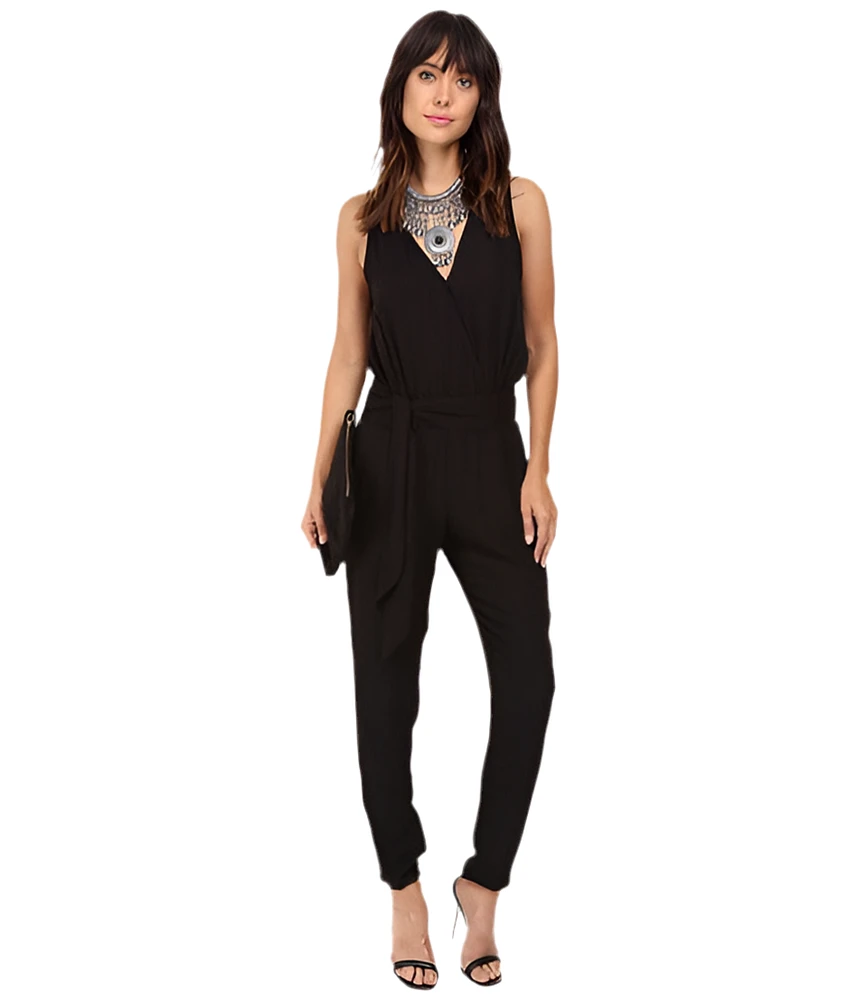 JACK BY BB DAKOTA: CORINTH BLACK SLEEVELESS JUMPSUIT